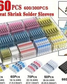 Solder connector kit 860pcs (860pcs Waterproof Solder Seal Wire Connectors, Heat Shrink Butt Connector, Insulated Electrical Butt Splice Wire Terminals)